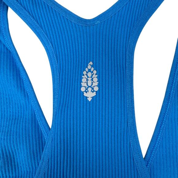 NWT FREE PEOPLE Free Throw Crop Tank Size Large Varsity Blue - Picture 9 of 9